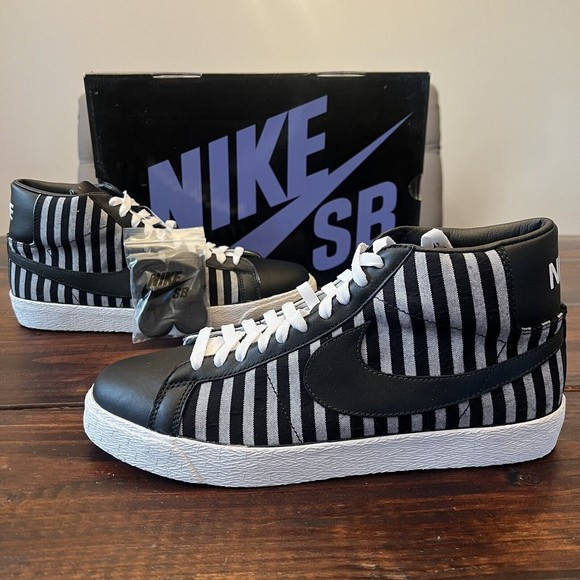 Nike SB Blazer Mid Pinstripe Beetlejuice Shoes